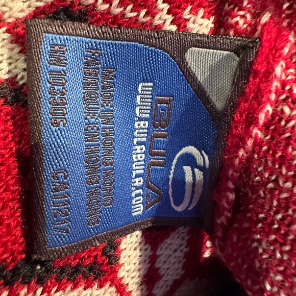 Red Patterned Women's Sweater Cardigan - Picture 3 of 5